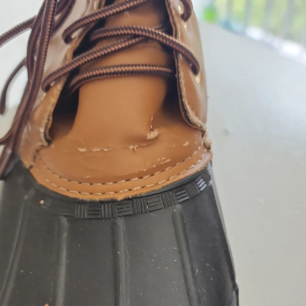 Men's Two-Tone Waterproof Lace-Up Rain & Snow Boots in Brown and Black